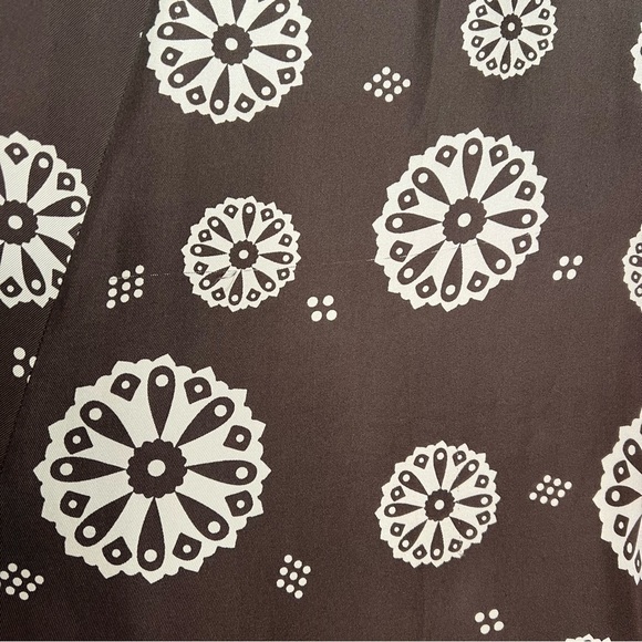 Jacob Brown Silk Skirt Geometric Print Lightweight Size 9/10 - Picture 3 of 10